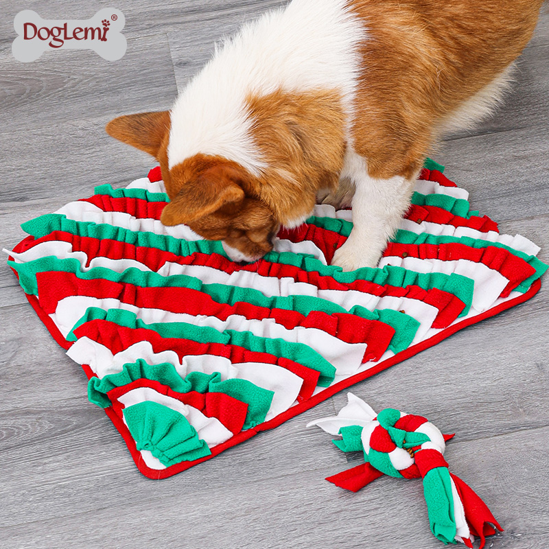 Рождественский домашний подарок набор покрасного коврика с жевать игрушки для носа для носа игрушек для рождества