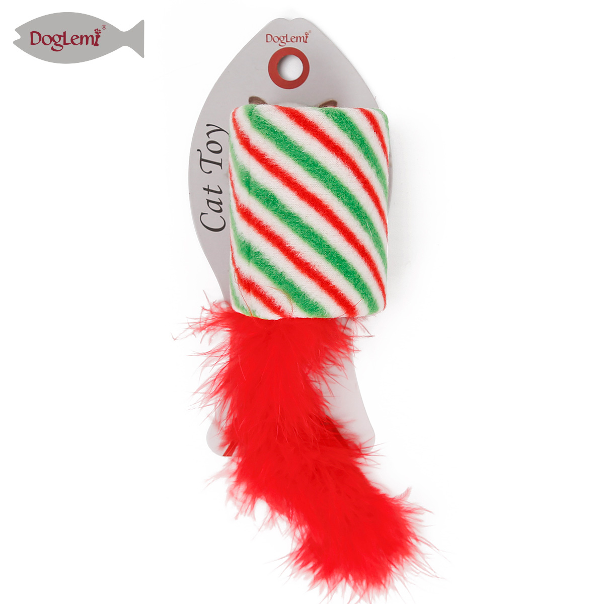 Christmas paper tube cat toy
