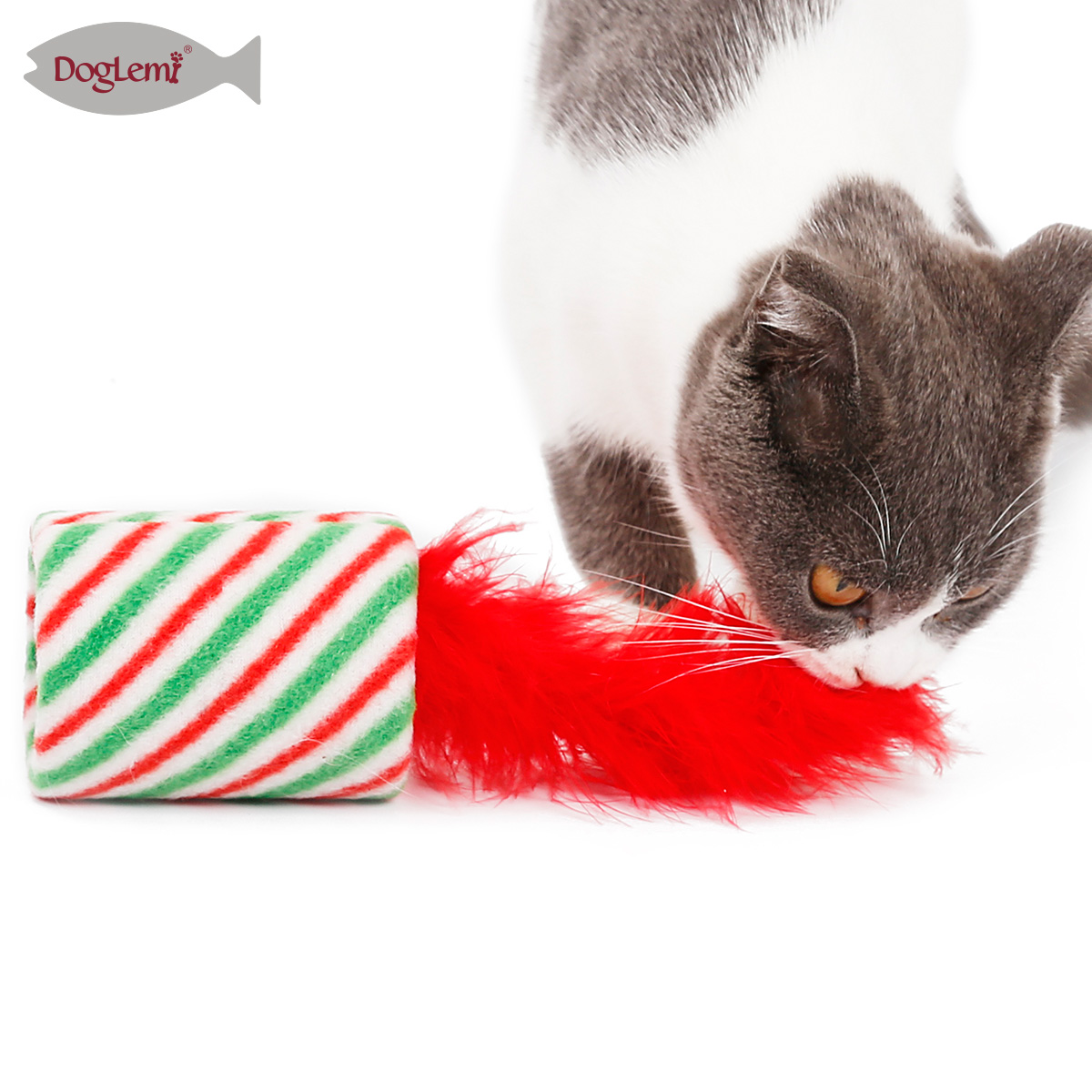 Weihnachtspapierrohr-Katzenspielzeug