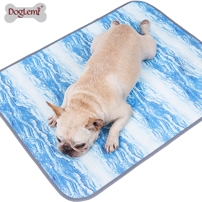 Cooling Pet Blanket for Sleeping, Summer Ice Cool Breathable Dog Mat,Marble Design Dog Cooling Pad