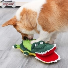 China Crocodile Design Dog Toy Snuffling Dental Care Chewing Plush Pet Toys Dog Foods Hiding Training Products manufacturer