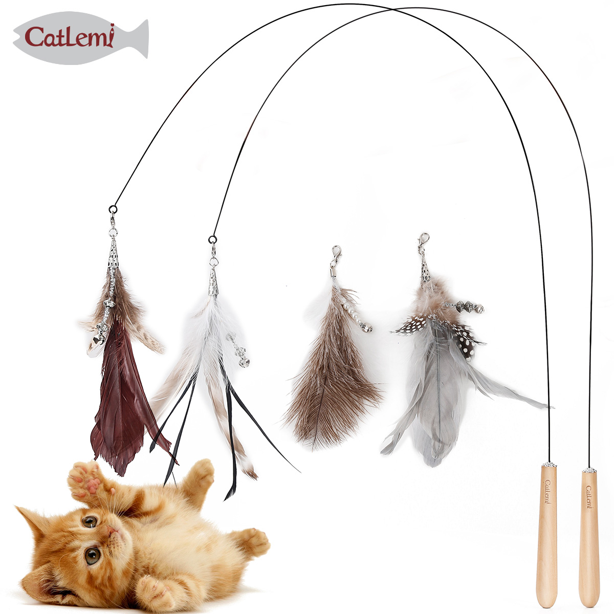 Feather funny cat stick