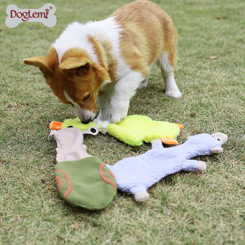 No Stuffing Squeaky Plush Dog Toy for Aggressive Chewers Durable Unstuffed Squeaker Animal Pet Toys for Small Dedium Large Dogs