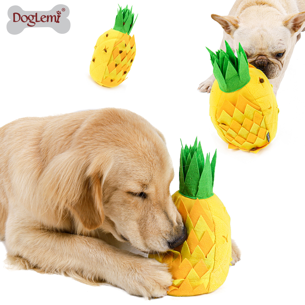 Jouet pour chien renifleur ananas