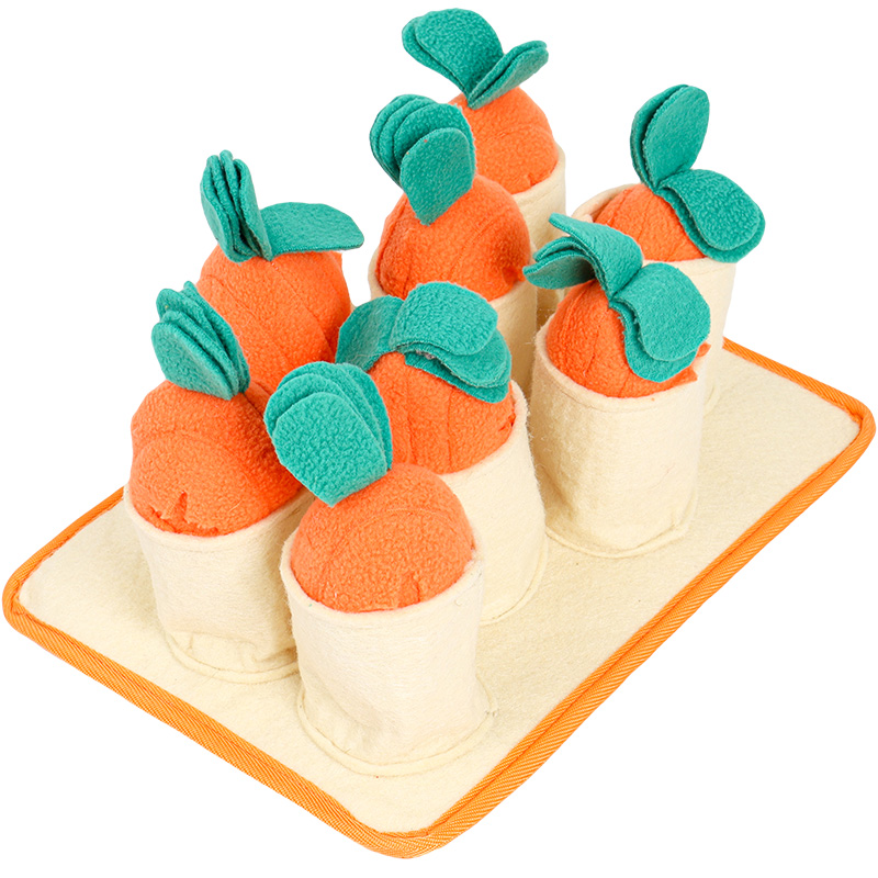 Pull carrot educational dog toy