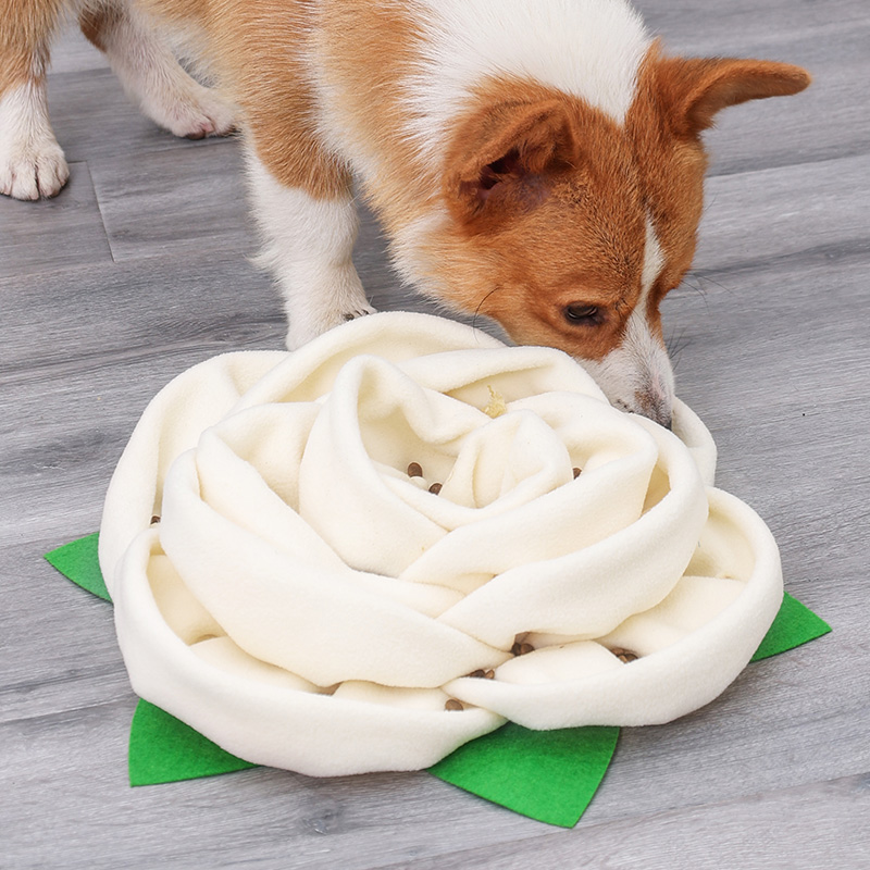 Rose Design Pet Snuffle Bowl Slow Eatting Slow Feed Dog Bowl Mat Snuffling Training Pet Products