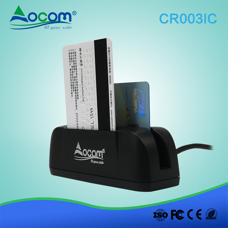 (CR003IC) شريط مغناطيسي ذكي صغير وقارئ بطاقات IC Combo