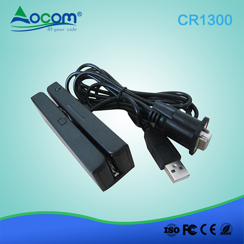 CR1300 POS szybkie urządzenie do kart kredytowych Czytnik kart MSR z paskiem magnetycznym