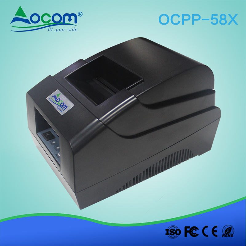 (OCBP -58X) Impresora térmica de recibos de 58 mm con adaptador de corriente interno