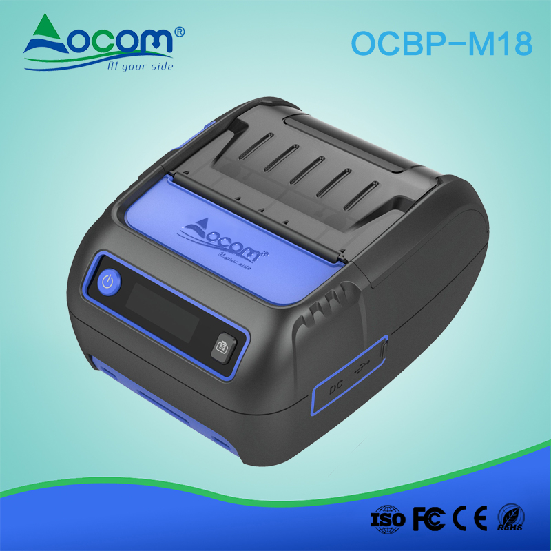 (OCBP - M18) Imprimante d'étiquettes thermique portable mini-autocollant POS USB