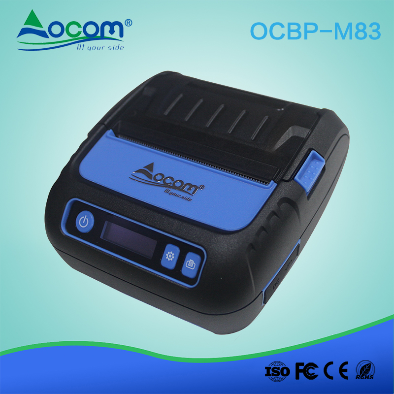 (OCBP -M83) Impresora de etiquetas térmicas Bluetooth de grado industrial de 3 pulgadas con impresora de recibos