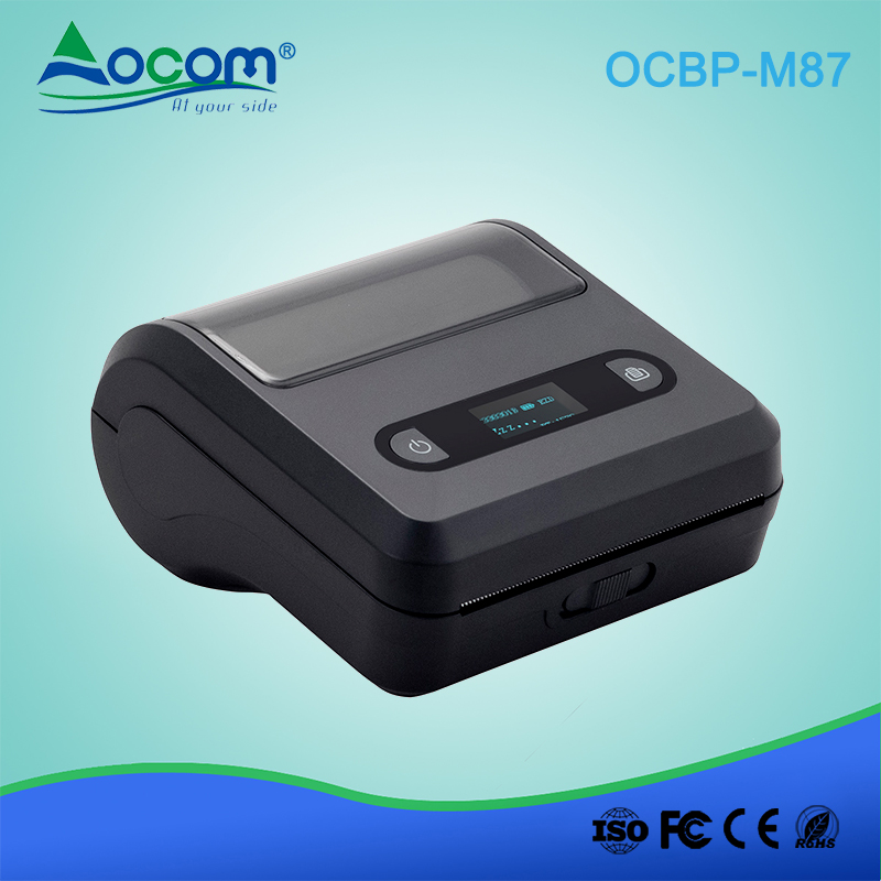 (OCBP-M87) 3 Inch Front Feed Paper Bluetooth Thermal Label Printer with LCD Screen