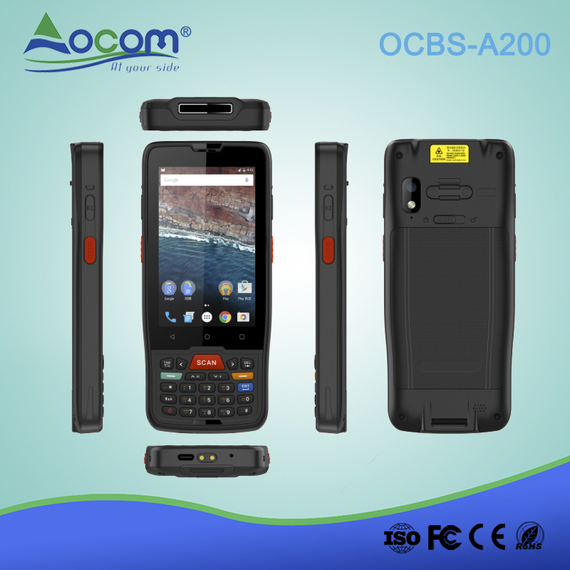 (OCBS-A200) 4000 mAh Battery industrial rugged android 9.0 logistics handheld 2D barcode scanner pda with cradle