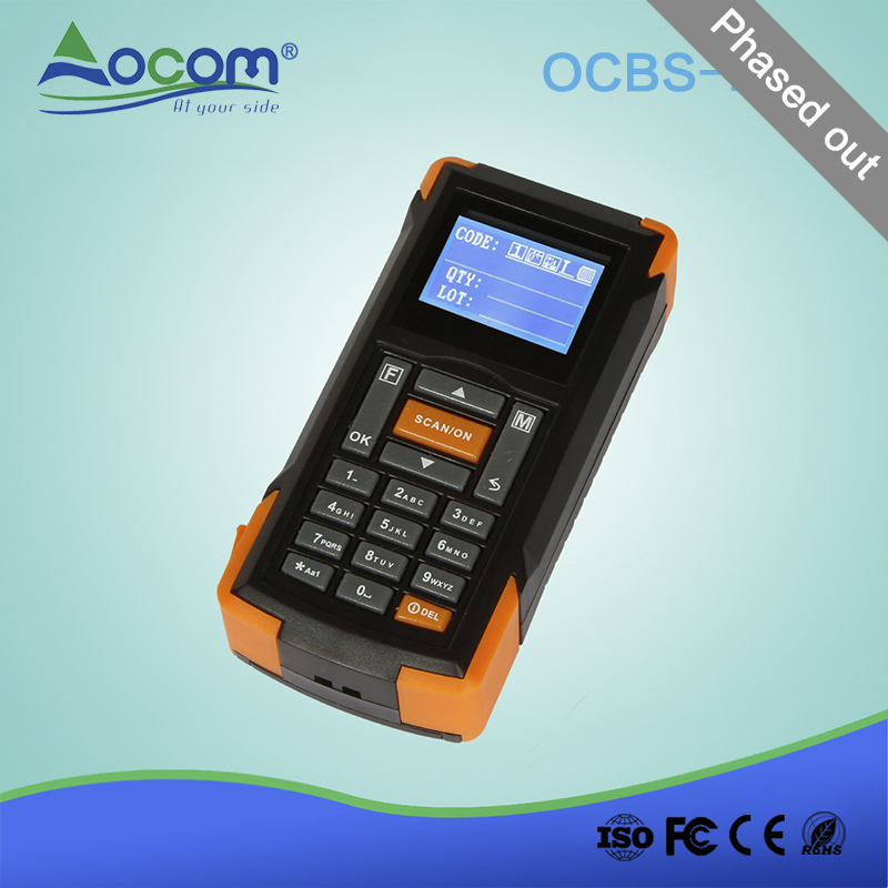 (OCBS -D005 / D105) Mini scanner di codici a barre wireless con schermo e memoria