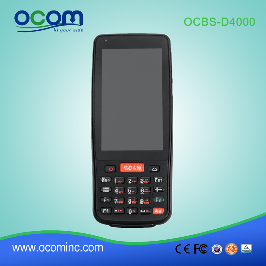 (OCBS -D4000) جهاز Android Touch Screen Wifi PDA جامع البيانات
