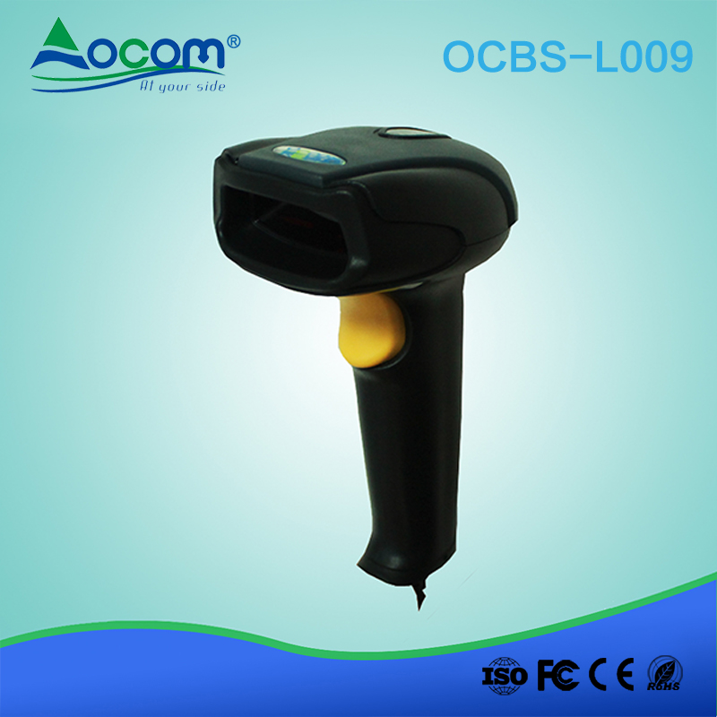 (OCBS-L009) Máquina de escáner de código de barras industrial portátil de mano 1D con soporte
