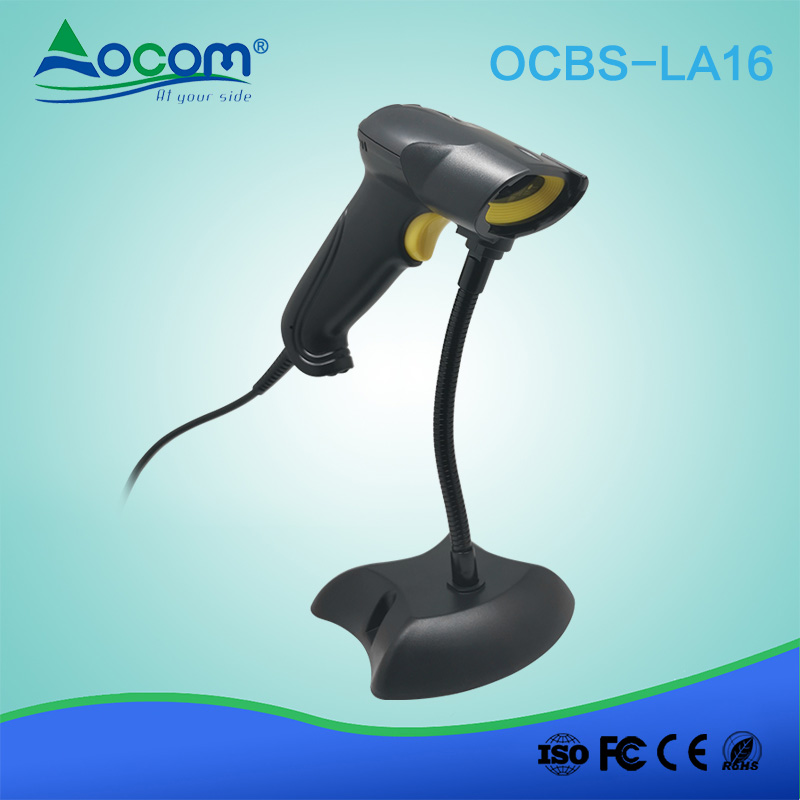 (OCBS-LA16) Auto Sense Handheld Wired 1D Laser Bar Code Reader Barcode Scanner With Stand - COPY - 7rho47