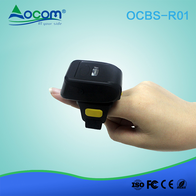 (OCBS -R01) Mini scanner de code barres d'anneau du doigt 1D portatif