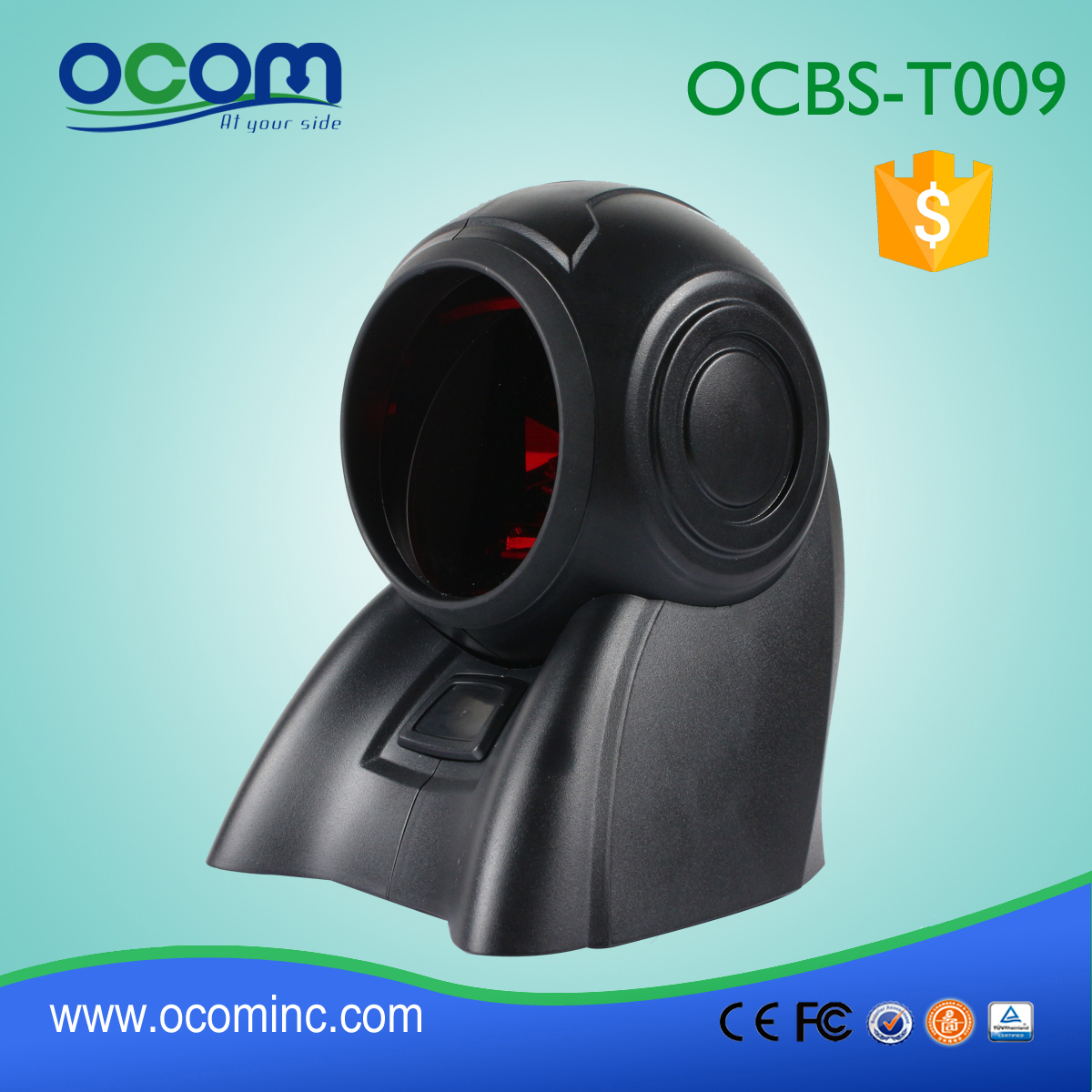 (OCBS -T009) Scanner de codes à barres laser omnidirectionnel 1D classique
