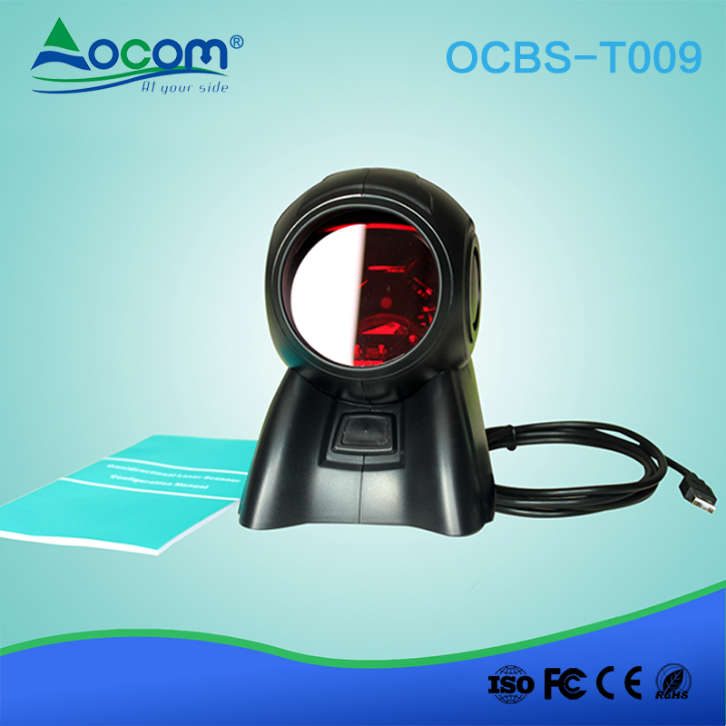 OCBS -T009 1D 2D Scanner de código de barras de caixa registradora de pagamento em desktop