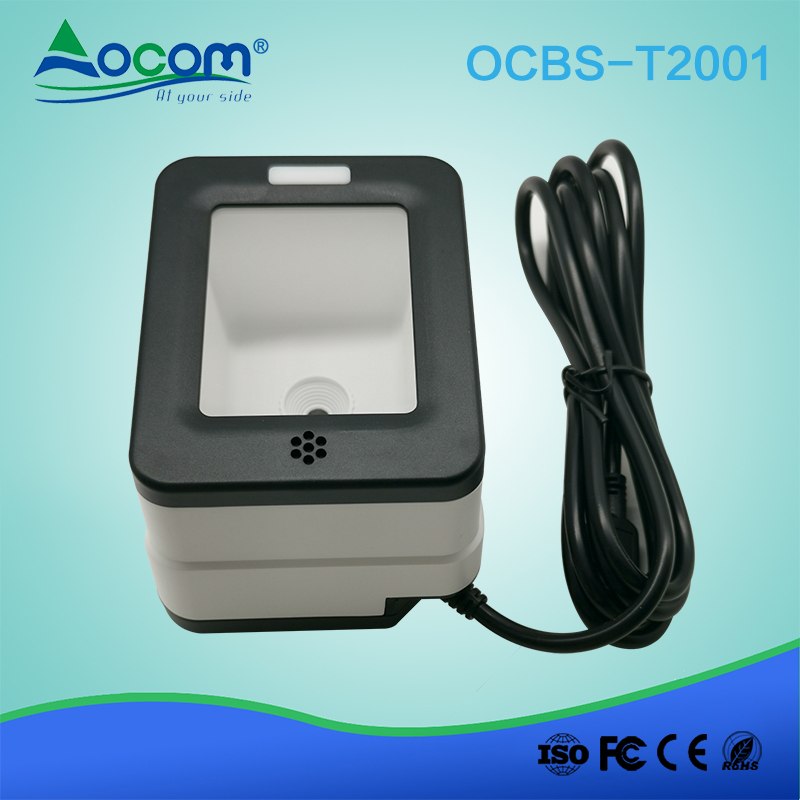 (OCBS -T2001) 2D Handsfree USB-omnidirectionele automatische streepjescodescanner