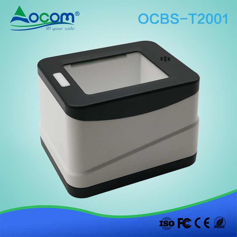 (OCBS -T2001) Supermercado CCD de escritorio Códigos QR Escáner de código de barras