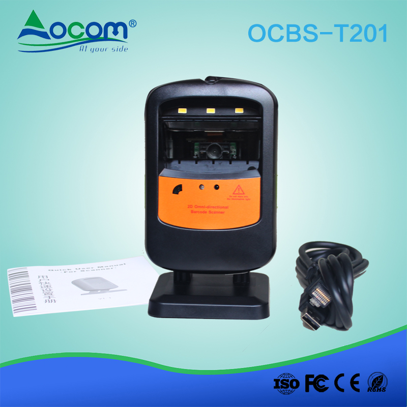 （OCBS-T201）免提USB自动2D QR码成像扫描仪
