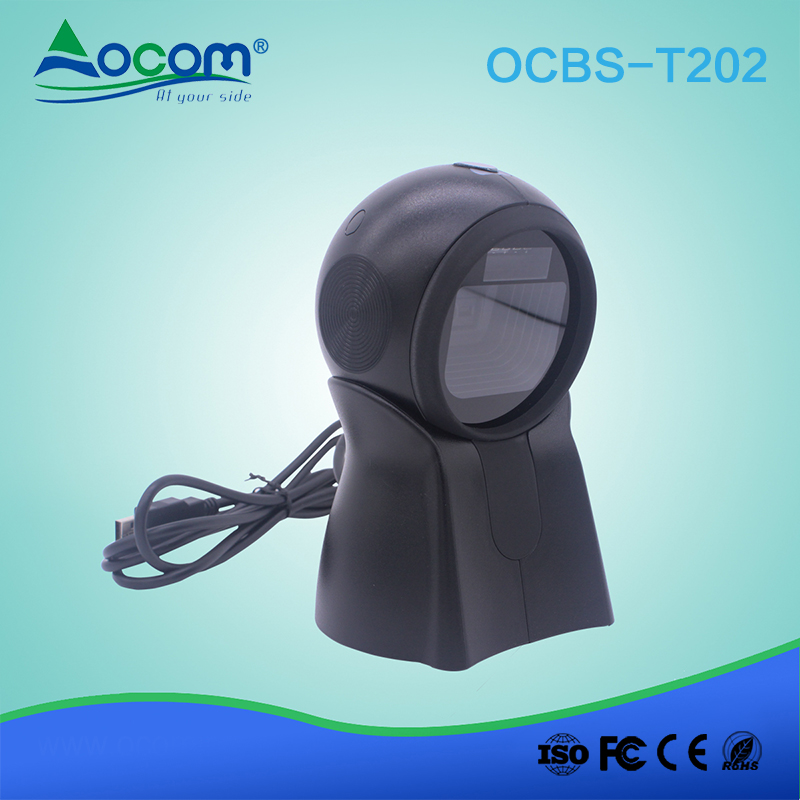 (OCBS-T202) Handfree Automatic scanner de código de barras Omnidirecional 2d