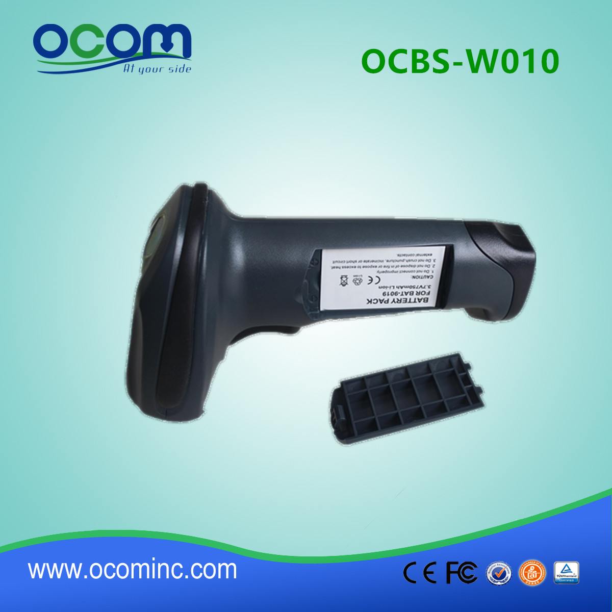 OCBS -W010 Scanner di codici a barre laser 1d portatile cordless da magazzino