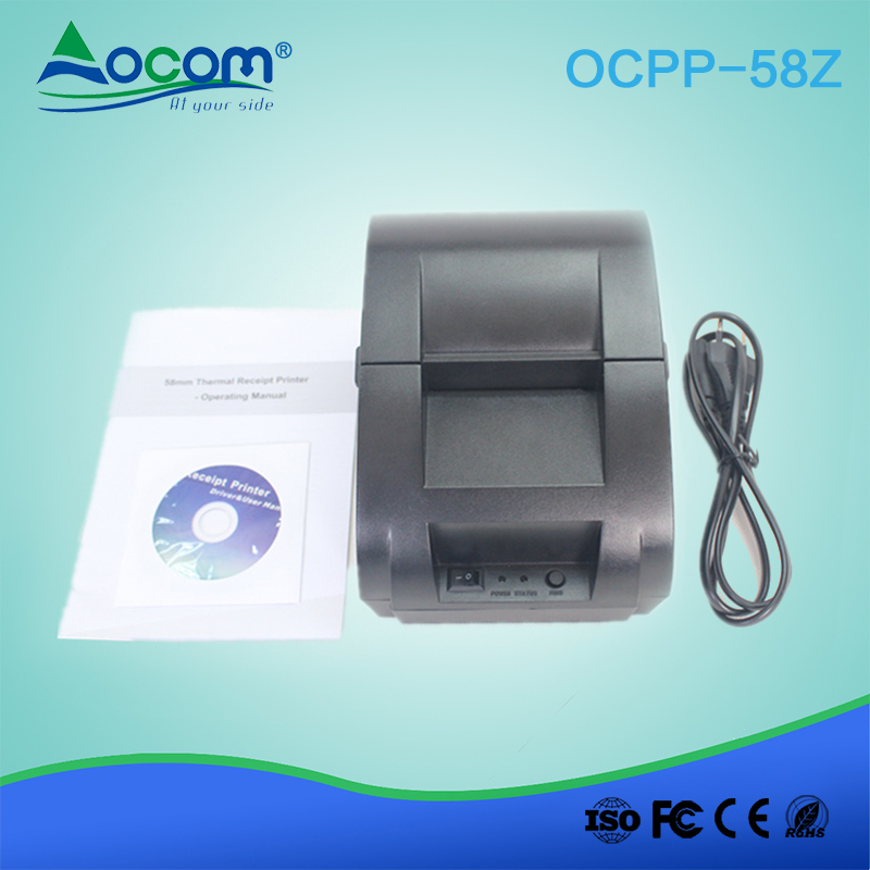 (OCPP -58Z) Impresora de recibos térmica barata de 58 mm con adaptador de corriente incorporado