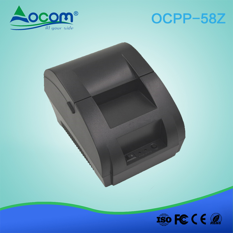 (OCPP -58Z) Impresora térmica de tamaño pequeño de 58 mm con adaptador de corriente incorporado