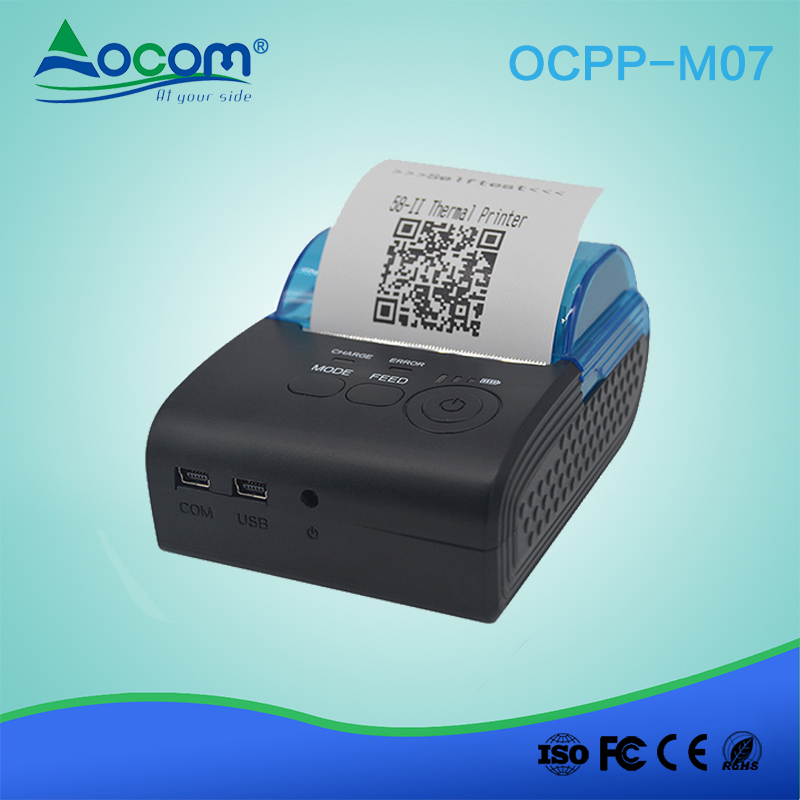 (OCPP-M07) 2 ιντσών θήκη θερμικής λήψης Bluetooth με υποδοχή 58 mm με μεγάλο χαρτί