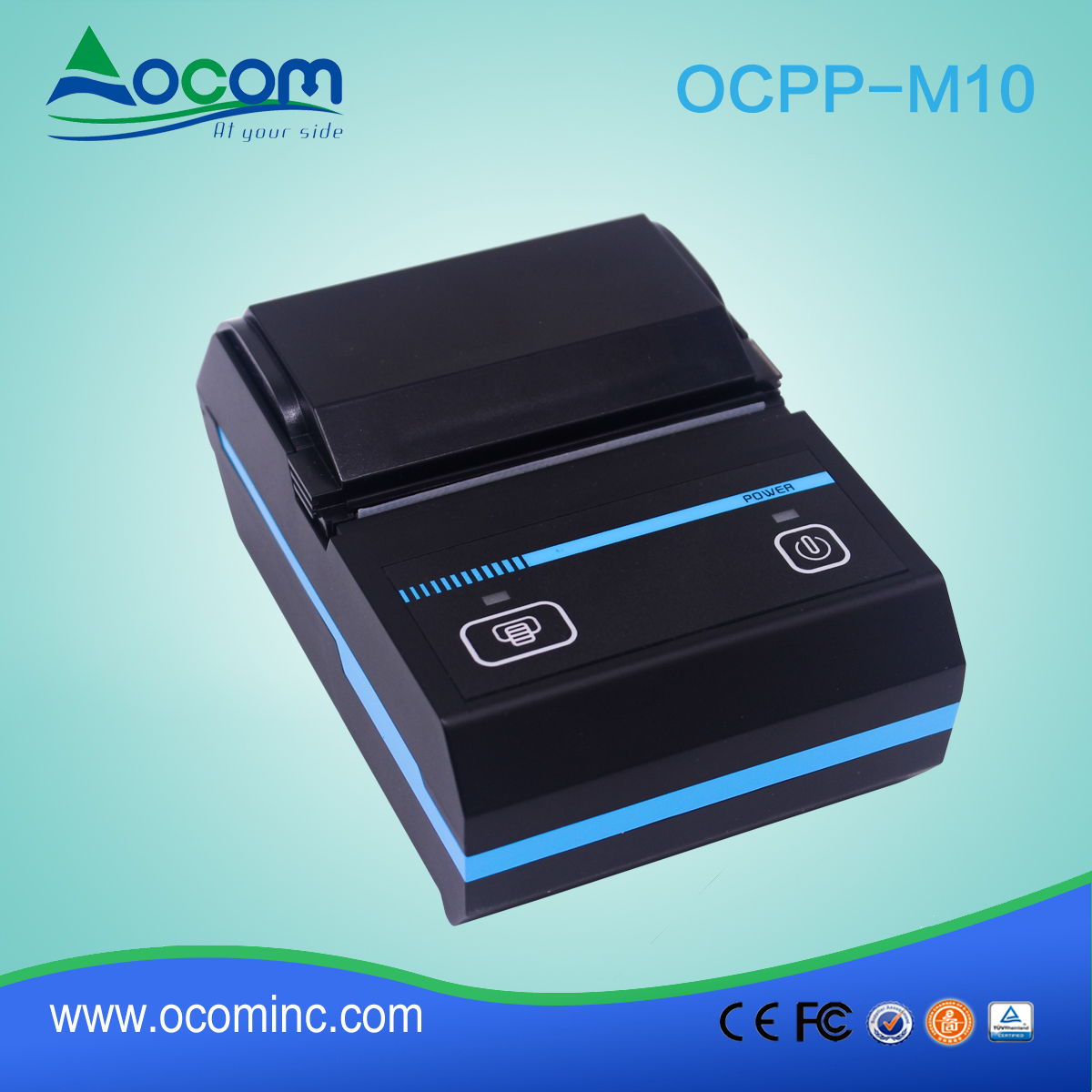 (OCPP-M10) Mini Portátil 58mm Receipt Bluetooth Impressora Térmica