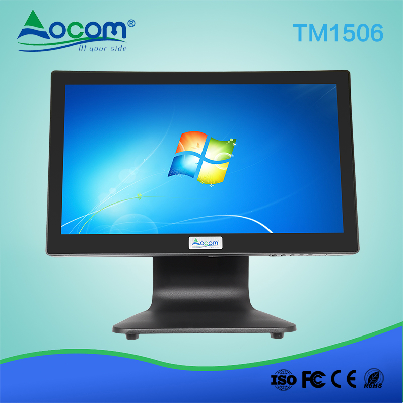 (OCTM-1506) Monitor POS de pantalla táctil capacitiva de 15 "con soporte de aluminio