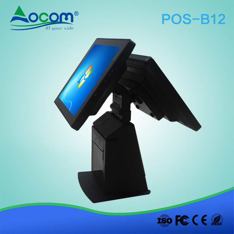 (POS-B12) 12 pulgadas de terminal POS compatible con Android con impresora térmica opcional