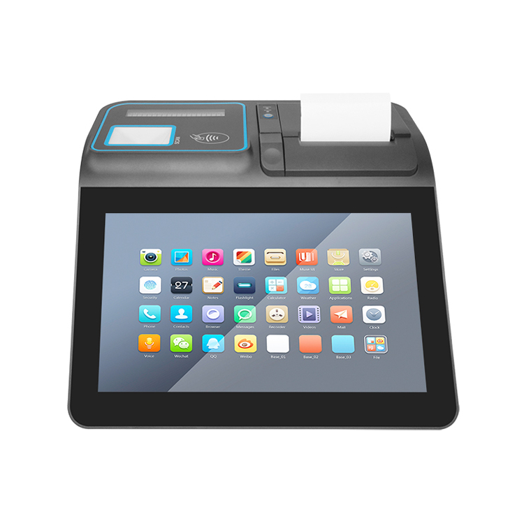 （POS-M1106) 带有打印机、扫描仪、显示器、RFID 和 MSR 的11.6 英寸 Android/Windows 触摸屏 POS 系统