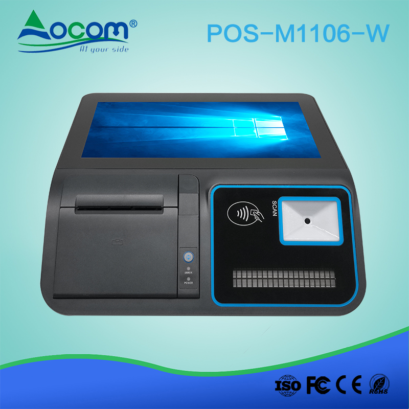 (POS-M1106-W) Windows System Commercial All in one Touch Screen PC POS Machine