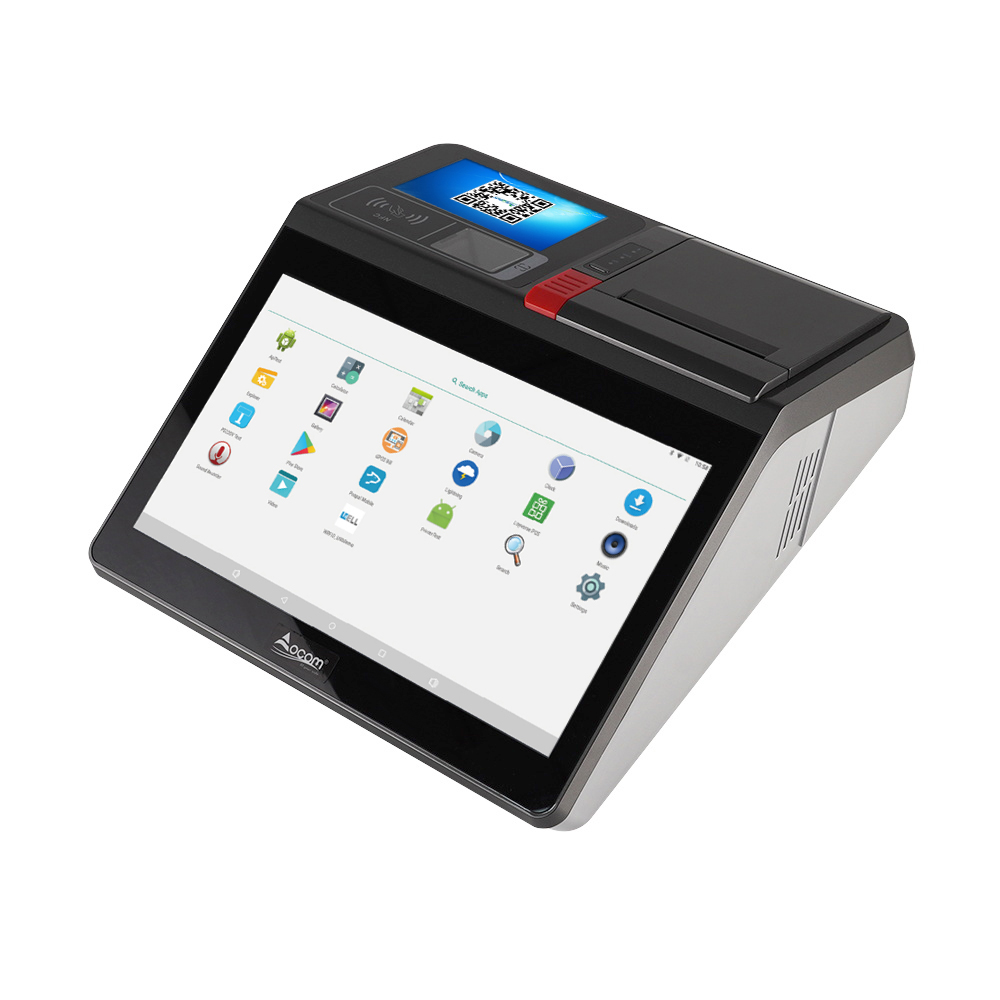 (POS-M1162-W/A) 11,6 pouces tout-en-un Android/Windows POS terminal avec imprimante, scanner, écran et RFID