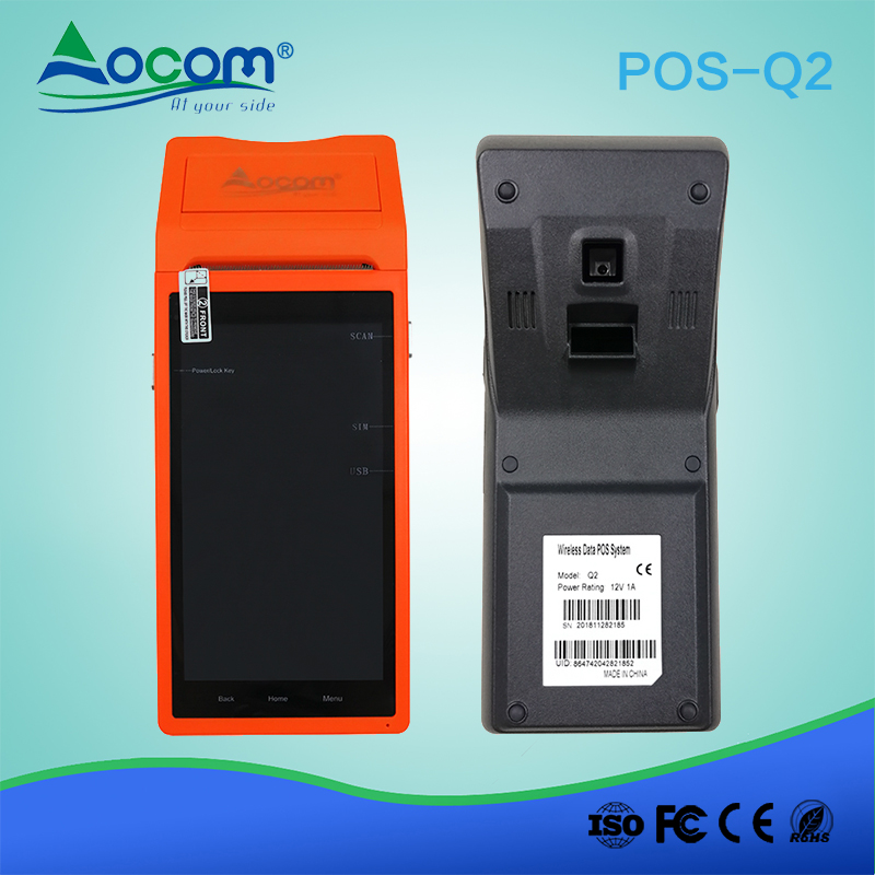 (POS-Q2) Terminal de mano pos con pantalla táctil 3G Android de 5.5 "