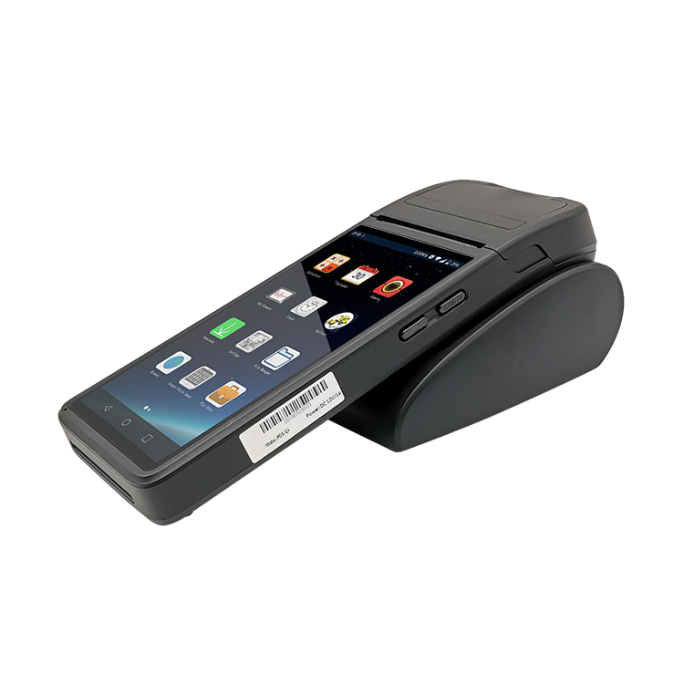 (POS-Q3/Q4) 5,5 inch draagbaar android touchscreen 3G/4G pos-terminal met thermische printer