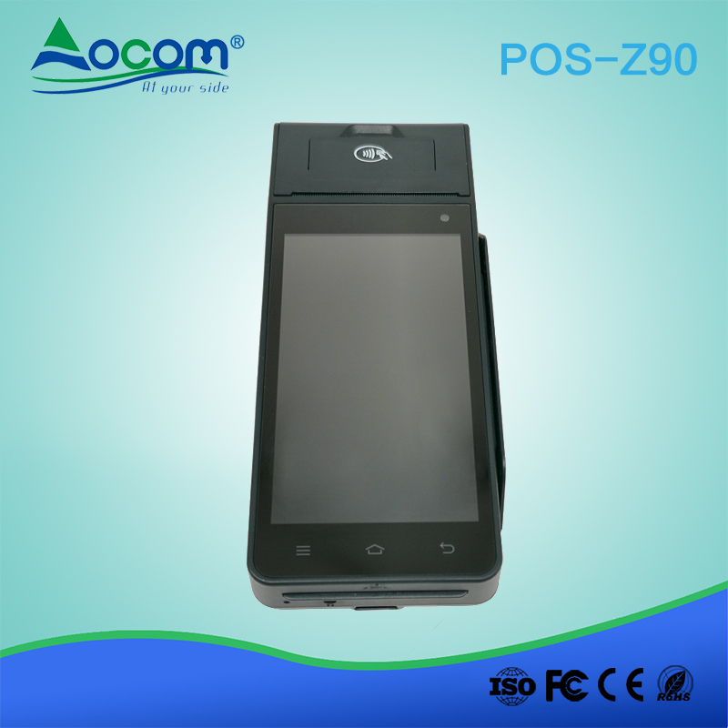 شاشة مقاس 5 بوصة تعمل بتقنية 4G Mobile Wireless Android POS مع الطابعة