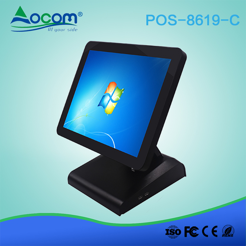 (POS8619) Hot-selling 15 Inch fanless All-in-one Touch Screen POS Machine