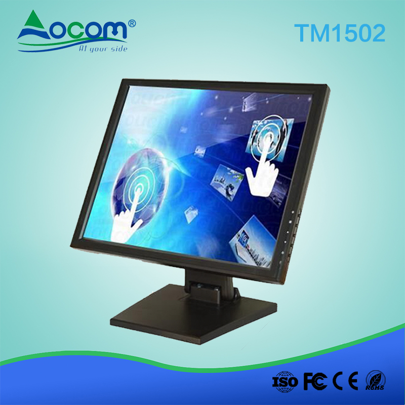 (TM-1502) Pantalla táctil táctil de monitor de fábrica de 5 cables de fábrica