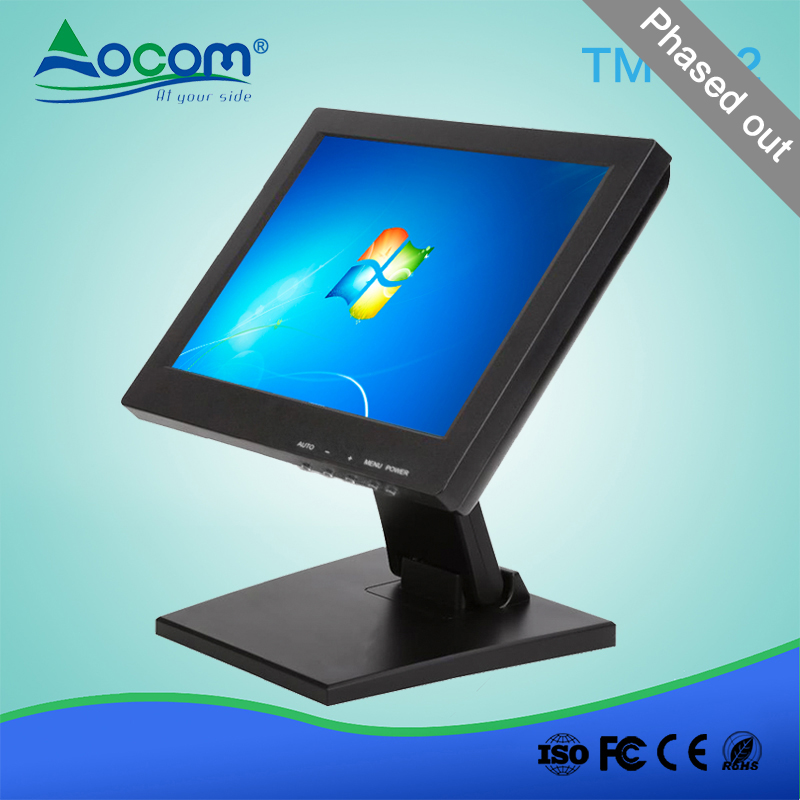 (TM1202) 12.1 '' Aanraakscherm POS-monitor met inklapbare voet