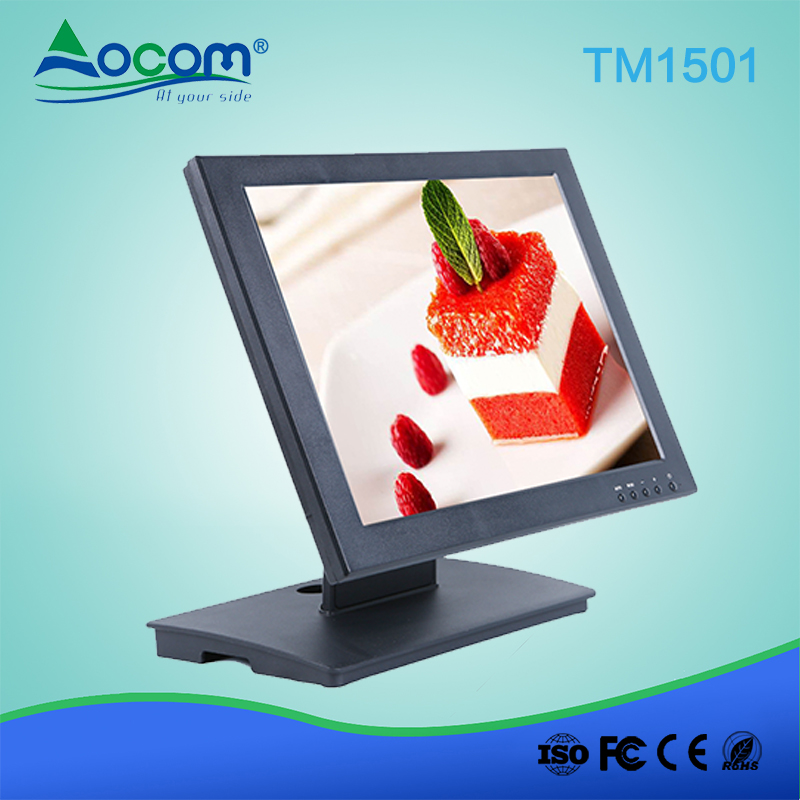 (TM1501) Écran ACL à écran tactile flexible HDMI VGA POS de 15 pouces
