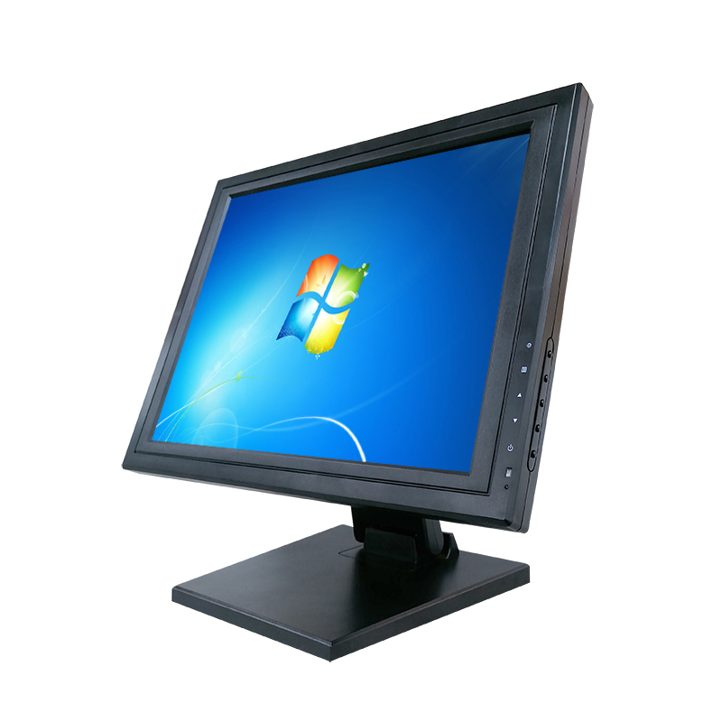 (TM-1502) Pantalla LCD de 15,1 pulgadas POS Monitores de pantalla táctil con base plegable