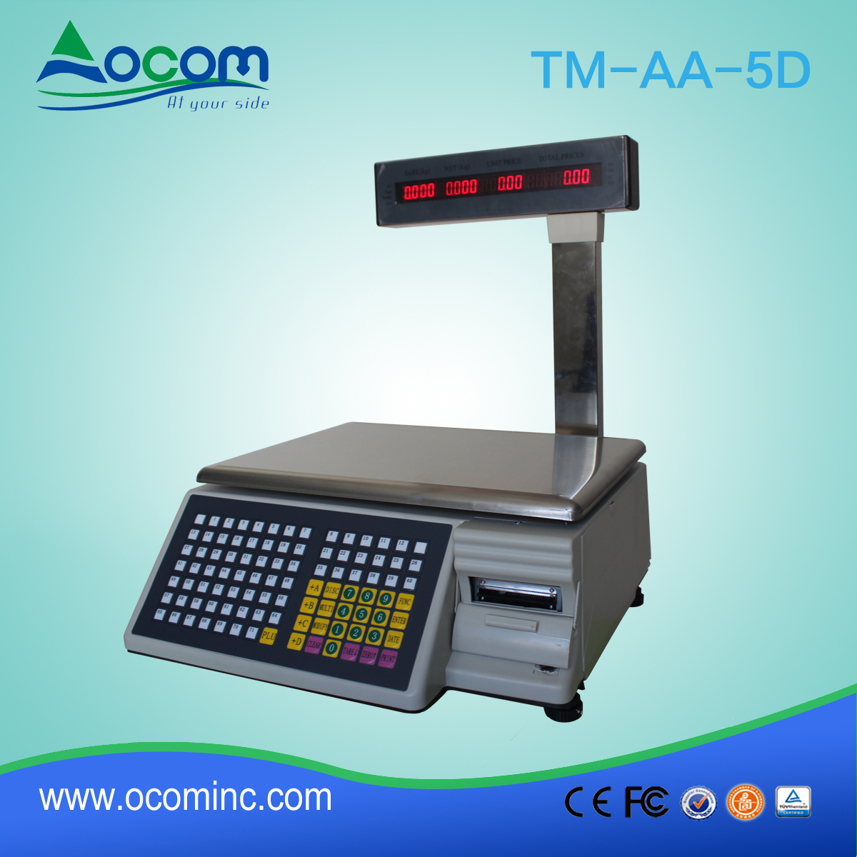Smart barcode label printing scale for supermarket