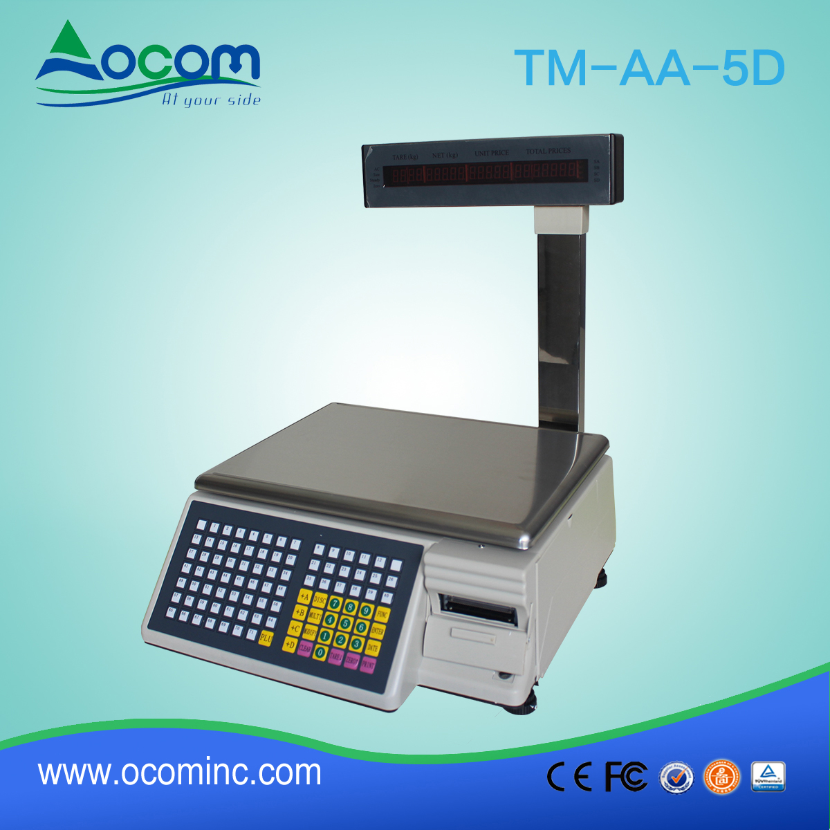 China digital food scale with price printing
