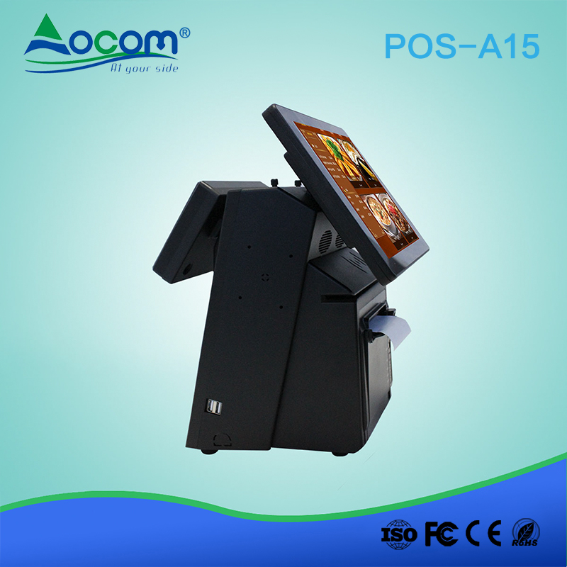15inch All In One Desktop Android POS Terminal With Printer