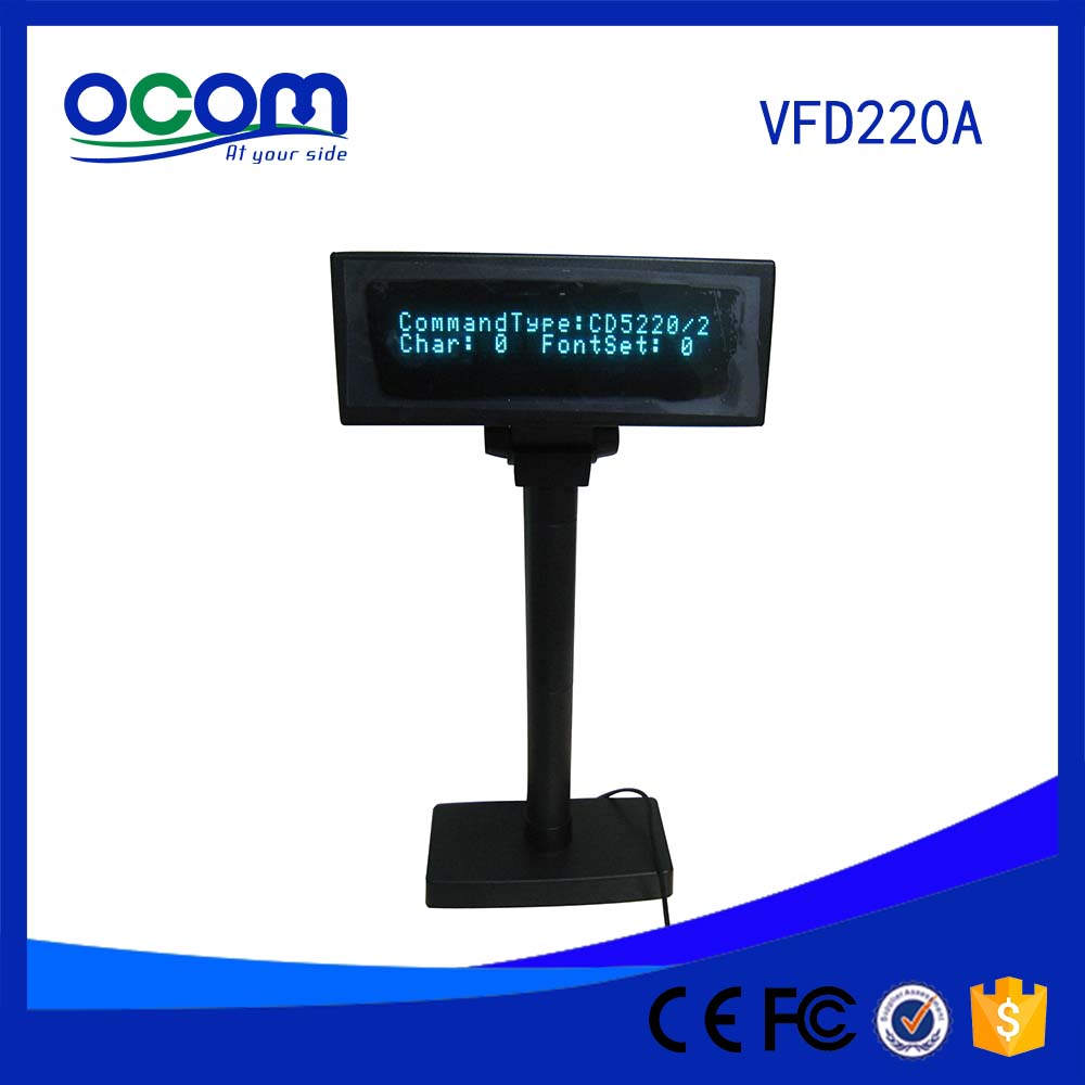 2 Γραμμή VFD Display Driver Display Διαθέσιμες Πελατών Για σύστημα POS